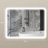 80 X 60cm LED Bathroom Mirror, with Bluetooth - Silver Tone