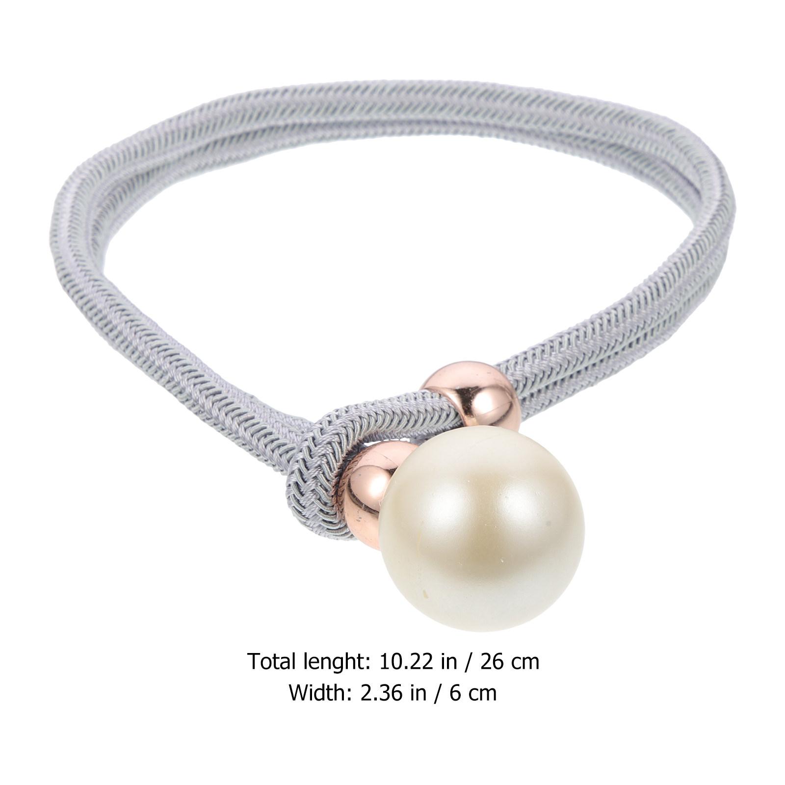 

4Pcs Curtain Tiebacks High Density Woven Elegant Pearl Beads Window Curtain Ropes Luxury Drapes Holdbacks Straps синій