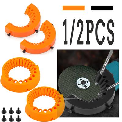 1/2 Pcs Drill Bit Grinding Attachment Plastic Semicircle and Round Design Drill Bit Sharpener Multiple-angle Grinder Attachment