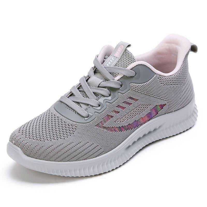 2025 ****** and summer old ******* cloth shoes women's breathable s**t-soled non-slip mother's sports shoes women's casual walking shoes women
