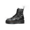 Dr. Martens Leather Fashion Printed Lace-Up Short Martin Boots Unisex Boots Black Gray 27669001