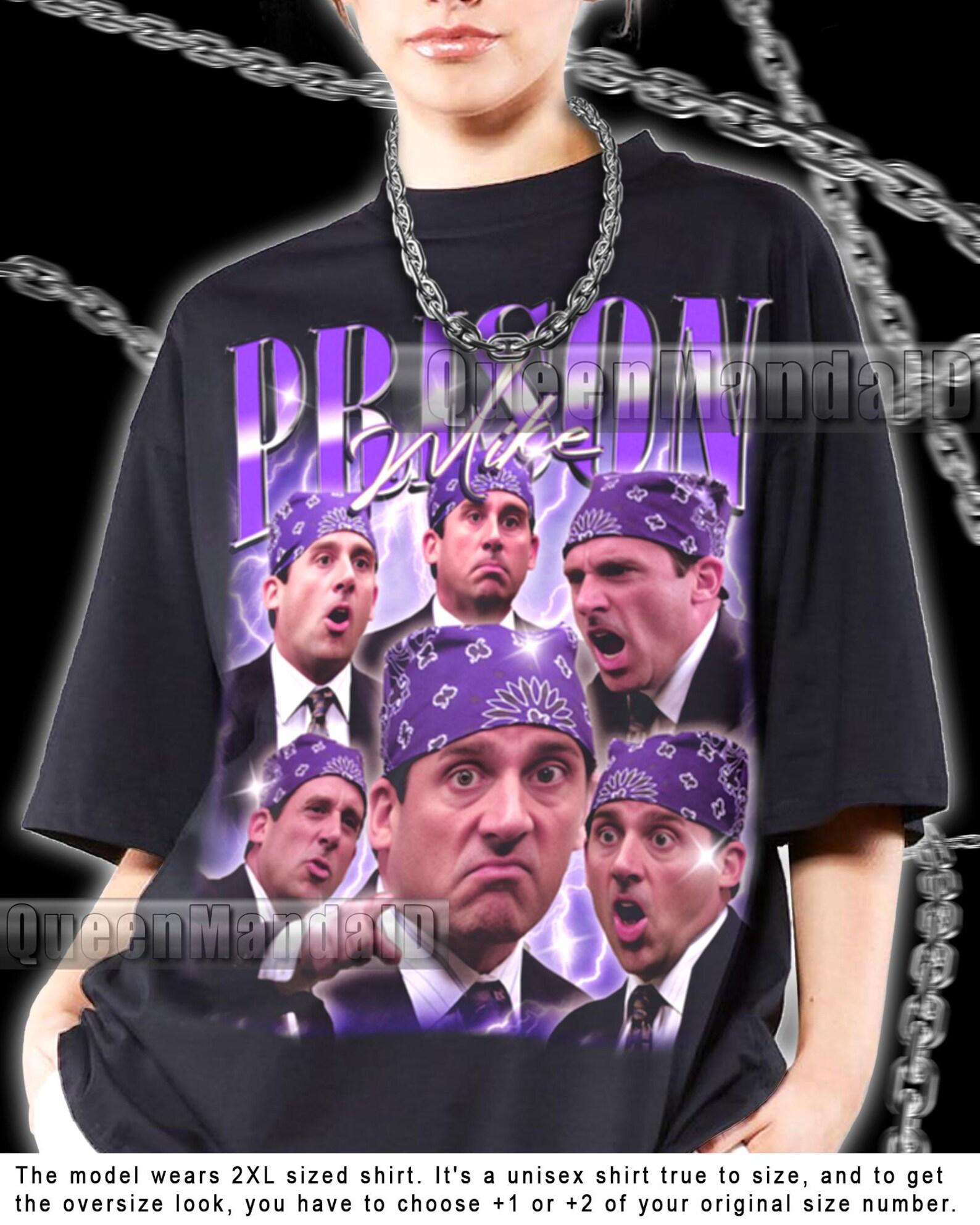 Prison Mike Shirt Retro Fan Tee, The Office 90s Retro Style Michael Scott SweaT-Shirt R031 XL