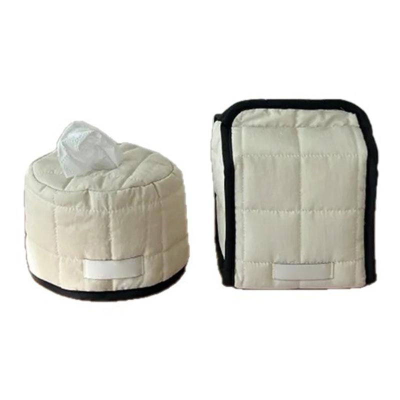 Stylish Square/Round Tissue Box Easy Access Space-saving Roll Paper Holder Home Organization Supplies