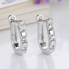 Silver-Plated Hong Kong Style Ear Studs and Ear Clips for Women
