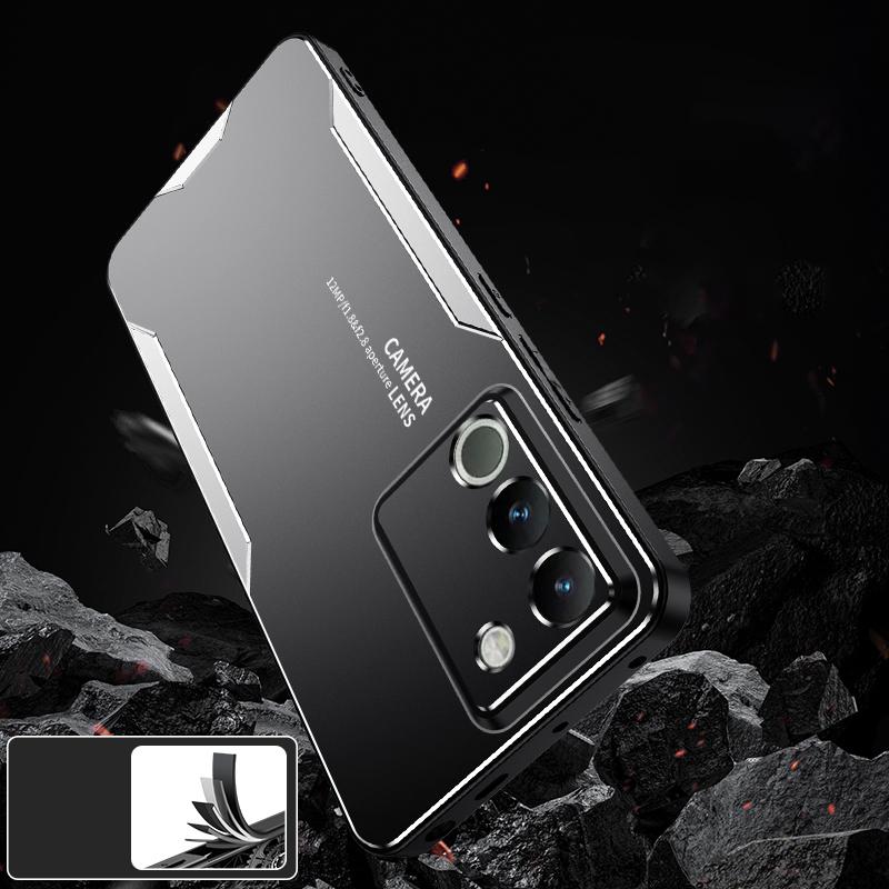 Pro vivo Y200 (Indie) Pouzdro na telefon z PC+TPU+hliníkové slitiny, ochrana proti pádu, kryt mobilního telefonu