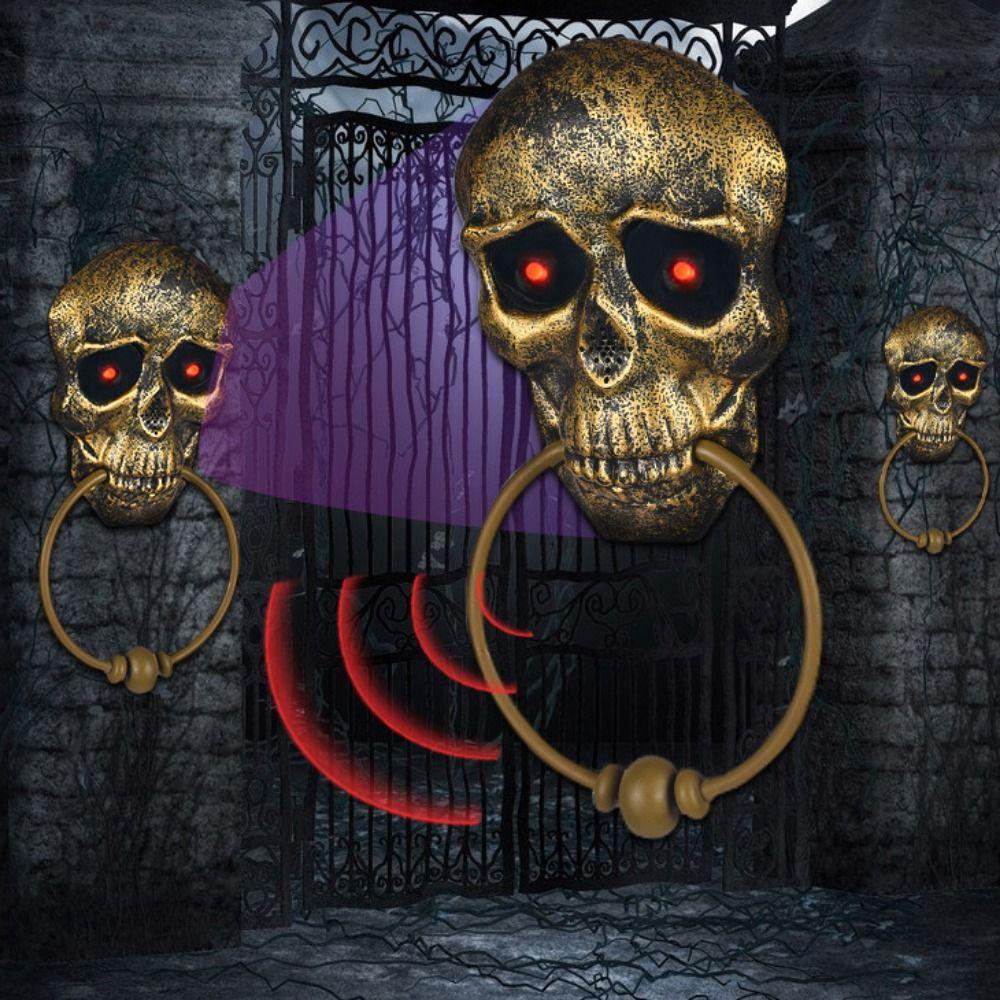 

Decorative Halloween Doorbell Plastic Glowing Skeletons Doorbell Ghost Festival