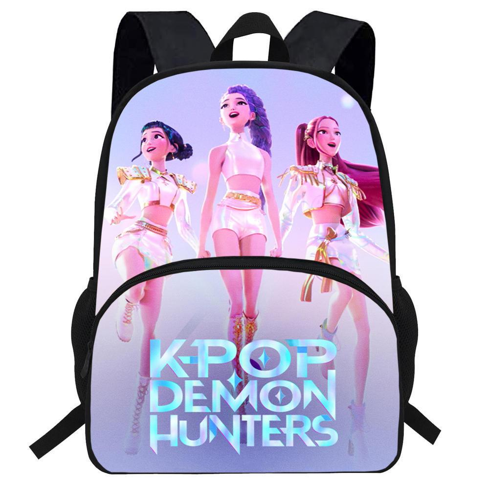 Hunters Demon Kpop Cartoon School Backpack Durable Material Anti Shock Students