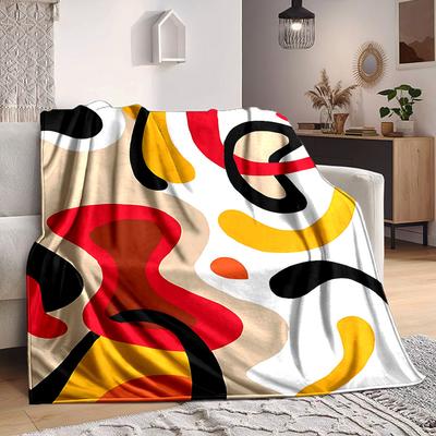 1 Stück Abstraktes Kunst-Print-Kuscheldecke Warm, Perfekt für Camping und Reisen, Ein tolles Geschenk für jede Jahreszeit yy250904176