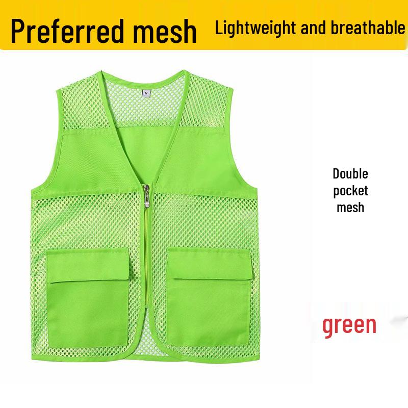 Custom Mesh Breathable Volunteer Vest with Logo for Events and Workwear