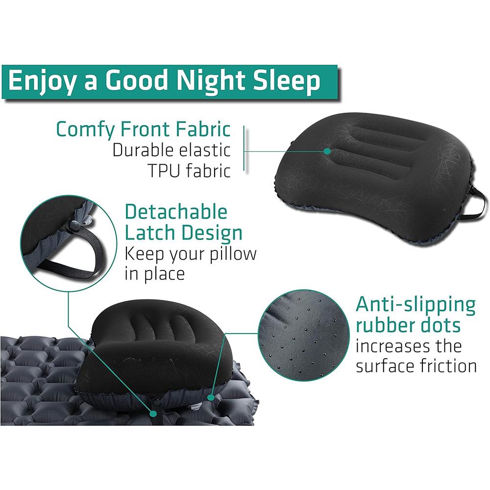 Outdoor Inflatable Pillow with Inflatable Air Cushion Special TPU Air Pillow Portable Storage TPU Pillow Lightweight Travel Pillow