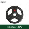 XieTu Rubber-Coated Cast Iron Barbell Plate with Hand Grip