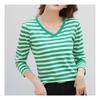 NaVaVa Men S Simple STripe V Neck Long SleeVe T ShirT nT1429