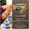 Geschenke für Frauen An Meine Tochter -s925 Vertreibe Deine Angst Regenbogenperlen Fidget Ring, Angstring Für Tochter ,ring Mit Perlen Fidget Geschenk Für Frauen
