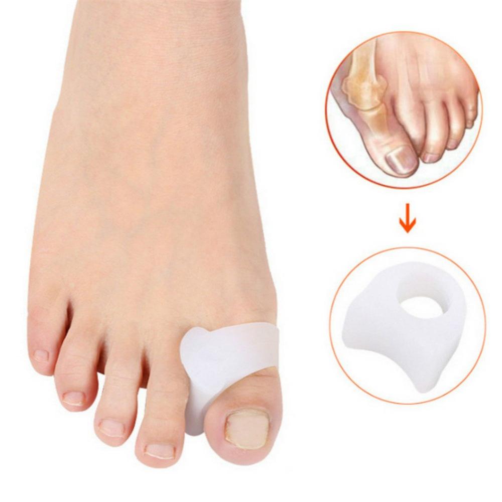 6 Paar Zehentrenner für überlappende Zehen Gel-Hammerzehenstrecker und Ballenzeh-Entlastungspads Silikon-Großzehenspreizer zur Hallux-Valgus-Korrektur