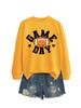 Colorful Football Letter Crewneck Sweatshirt - Game Day Long Sleeve Casual Wear