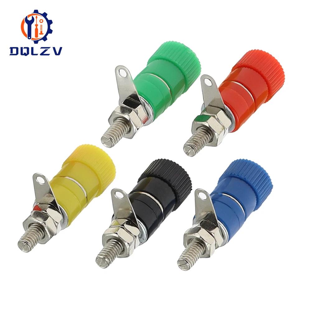 Terminal Blocks JS-910B 4mm Amplifier Terminal Connector Binding Post Banana Plug Jack Mount