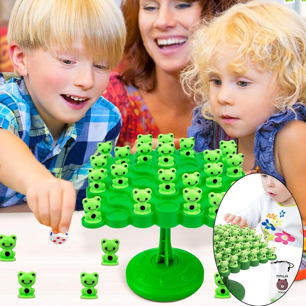 Montessori Math Toys Fun Frog Balance Tree Children Balancing Board Game Parent-child Interaction Tabletop Balance Game Toy Gift