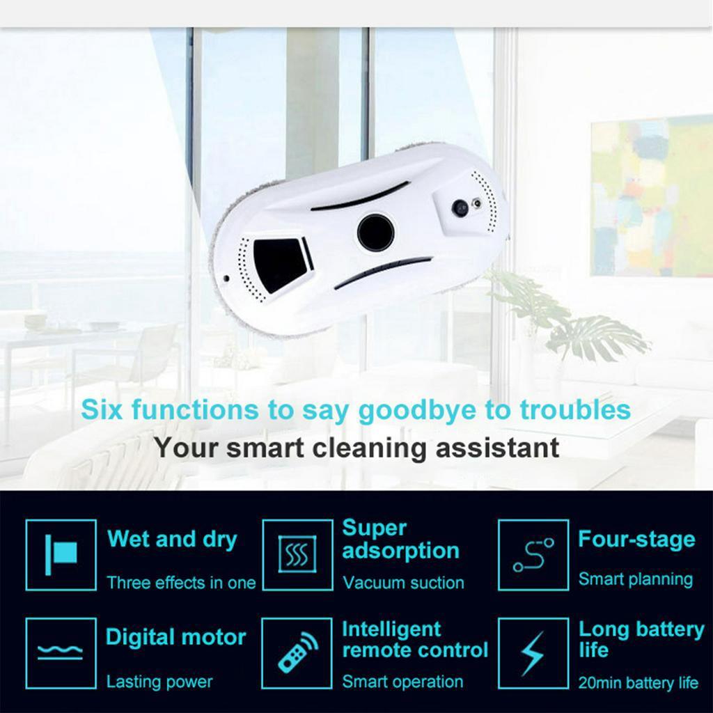 Ultra-thin Window Cleaning Robot Vacuum Cleaner Electric Automatic Glass Cleaning Machine Intelligent Household Sweeping Machine