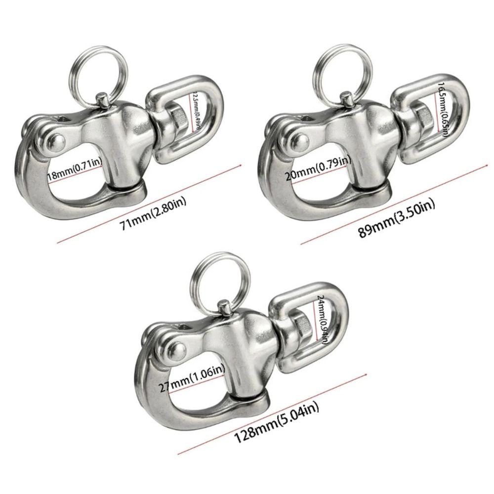 316 Edelstahl Schäkel Schnellspanner Drehbarer Halter Drehbarer Schäkel 70mm Größe Drehbarer Federhaken Schnellverschluss Schnalle