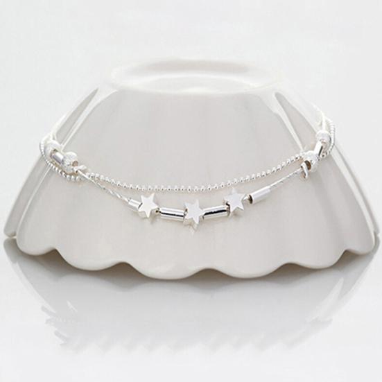 Anklet Exquisite Adjustable Women Star Heart Beads Pendant Foot Bracelet for Shopping