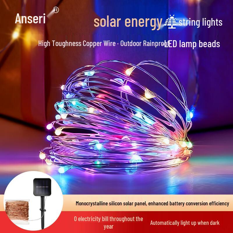 ASR Outdoor Solar LED Fairy String Lights