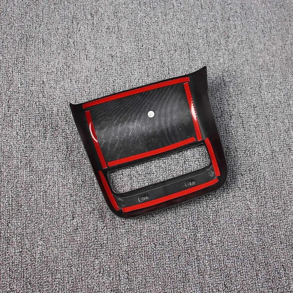 For Tesla Model 3 Y 2023 Rear Air Outlet Protector Cover Modified  Interior Accessories Red White Carbon Fiber Pattern Part