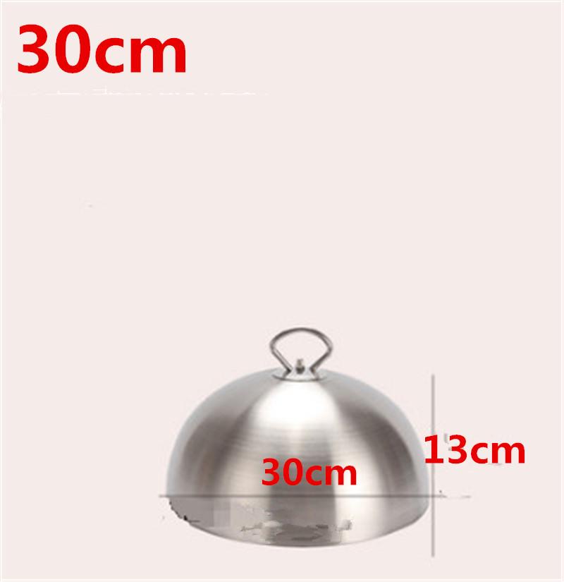 Golden and Stainless steel steak cover luxury western food covers thick iron plate cover 20cm to 28cm gold non-magnetic food lid