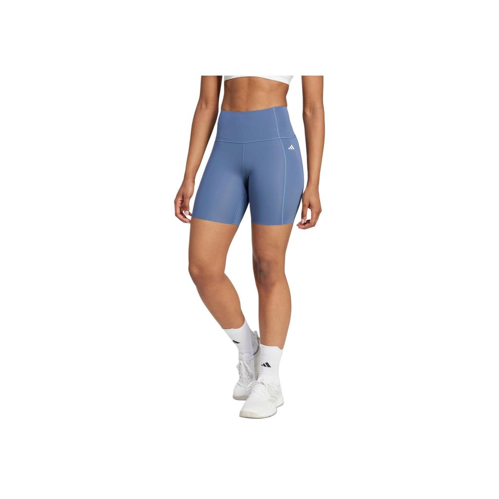Adidas Optime Power Soft And Comfortable Versatile Sports Shorts Women Shorts Ink-Blue JN3230