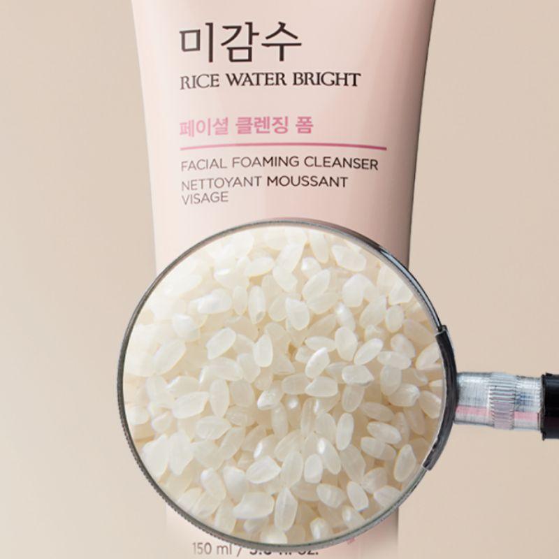 The Face Shop Rice Water Bright Facial Cleansing Foam 150ml (3-Pack)