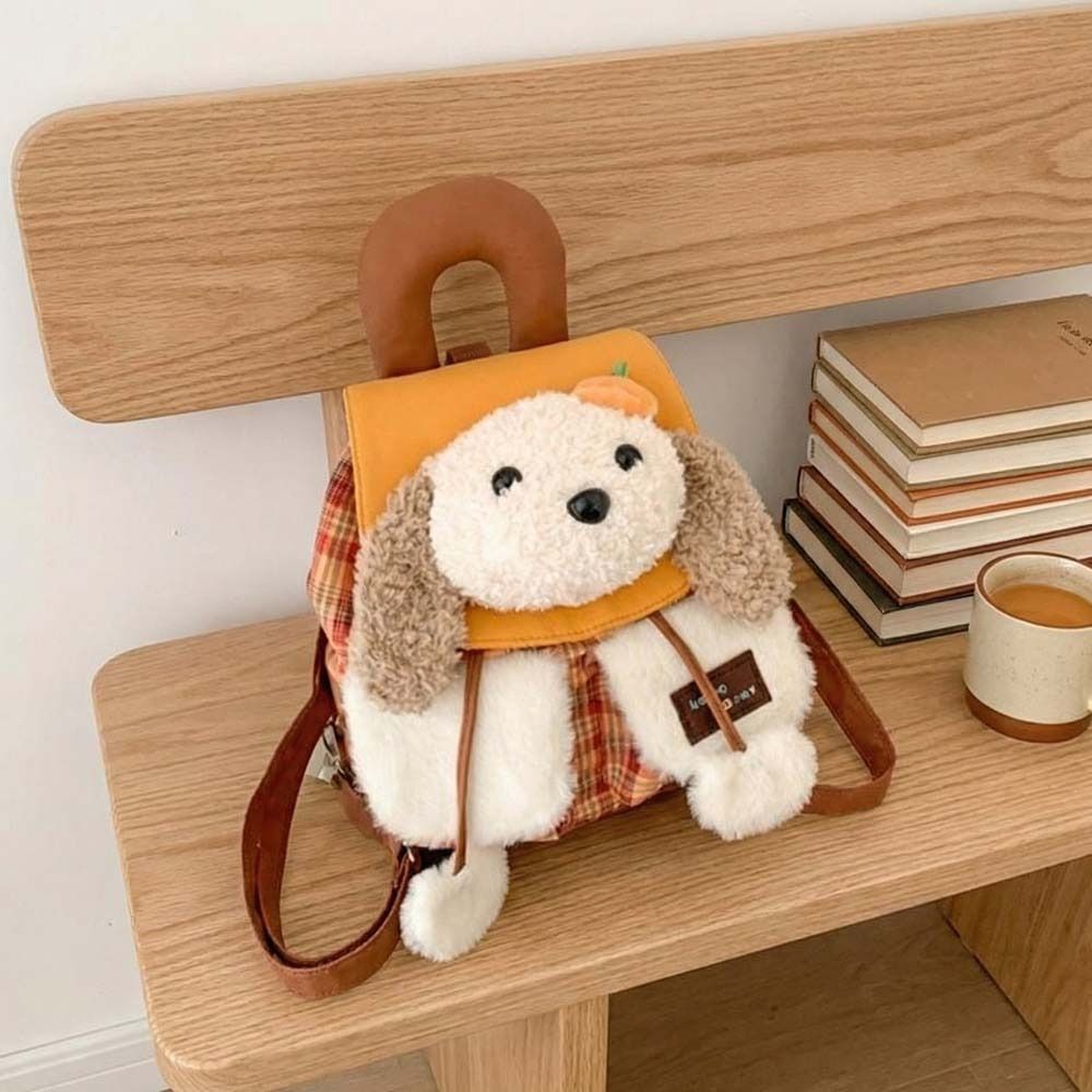 Large Capacity Cartoon Dog Backpack Adjustable Straps Animal Shoulder Bag  Gift