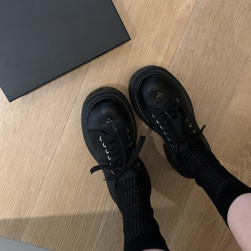 

Женские повседневные туфли на толстой подошве с круглым носком и грубым каблуком, увеличивающие рост 40