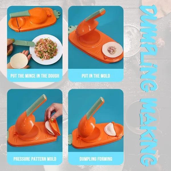 2-in-1 Dumpling Skin Maker Manual Dumpling Wrapper Mold for Home Kitchen Tools