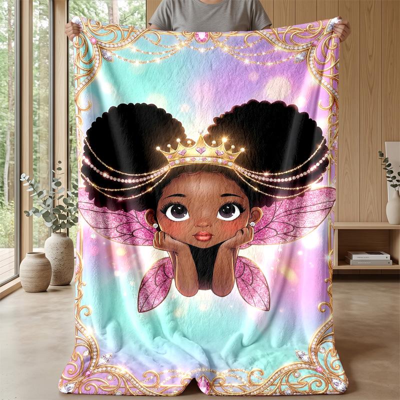 Fairy Princess Adventure Theme blanket Lightweight Warm Flannel Blanket Decorative Throw Blanket for Home Decoration