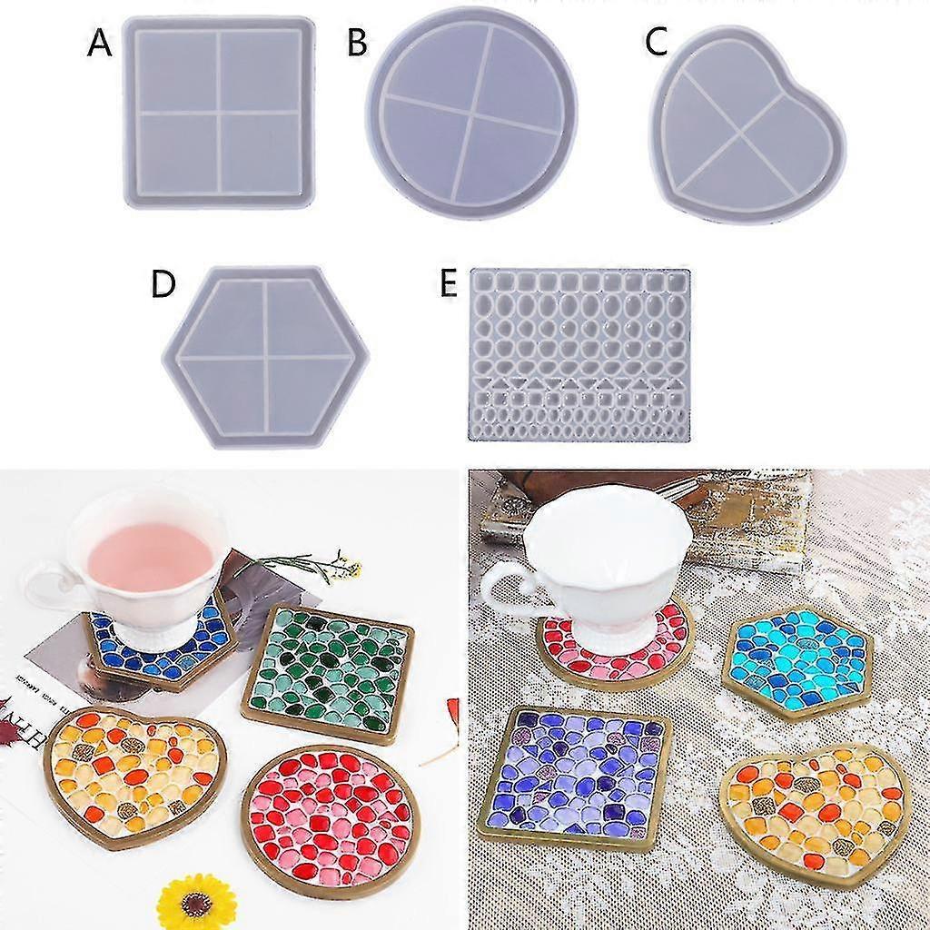 Silicone Resin Tray Molds Coaster Resin Molds Silicone Mold For Making