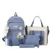 Girls' Large Capacity 4-Piece School Backpack Set