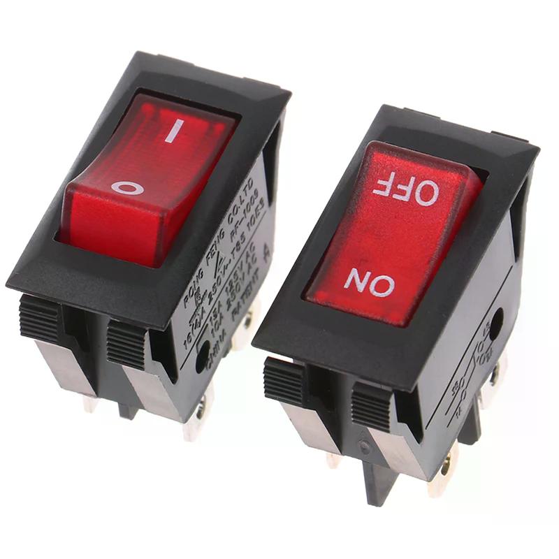 4Plug Power Rocker Switch RF-1009 16A Control Switch With Led Light For Rongfeng ON/OFF/I/O Switch