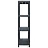 Storage Shelving Units 2 pcs Black 60 x 30 x 138 cm Plastic