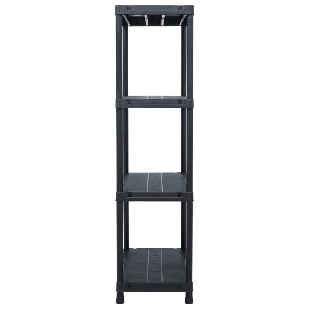 Storage Shelving Units 2 pcs Black 60 x 30 x 138 cm Plastic