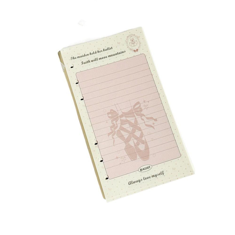 

Ballet Shoes A6 Loose Leaf Refill Paper 50Sheets Notebook Index Inside Page Stationery Style B