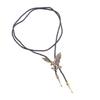 Ethnic Classic Cowboy PU Leather Rodeo Bolo Tie Cord Eagle Pendant