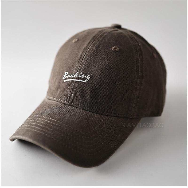 Fashion Hat Korean Style Soft-Top Color-Block Letters Solid Color Baseball Cap Unisex Couple Simple Casual Fashion Versatile Baseball Cap