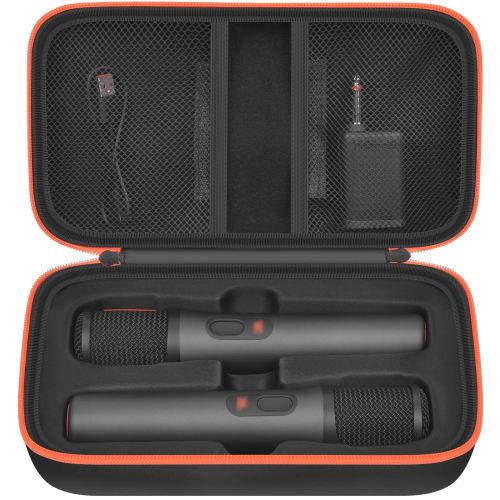 JBL PartyBox Wireless Microphone Compatible Wireless Case - Portable Wireless Microphone Box for 2 Digital Microphones, Rechargeable Battery, Receiver