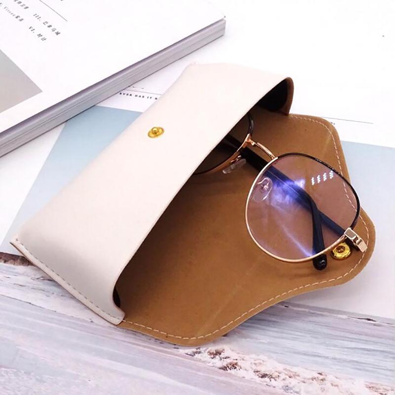 Pressed Soft Leather Handmade Eye Glasses Bag Sunglasses Box