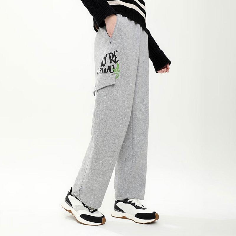 Anta Life Collection Knitted Sweatpants Unisex Gray Heather Gray 172348301S-2
