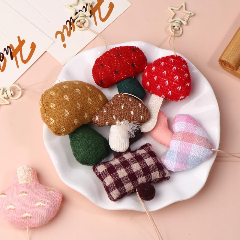 Waldstoff Pilz Schlüsselanhänger Taschenanhänger Schlüsselring Einfach Alles-Passend Taschen Dekoration Zubehör