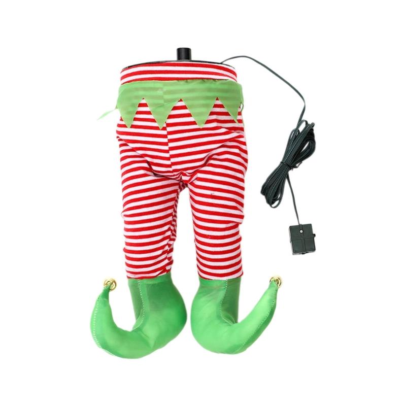 Accessoire Arbre de Noël Unique à Jambes Oscillantes Peluche Charme de Fête Décoration