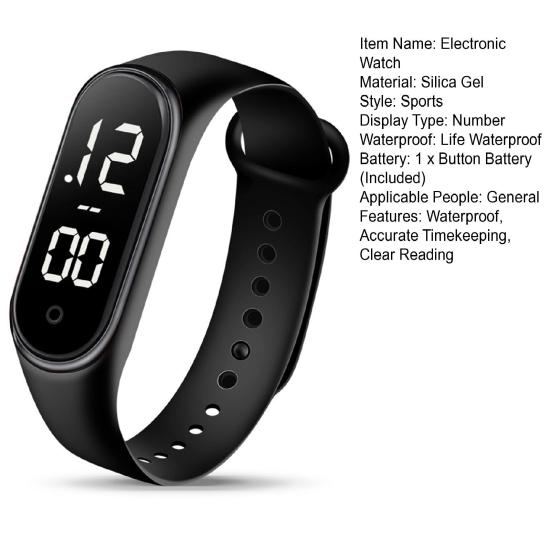 Elektronické hodinky Dětské LED digitální sportovní hodinky Vodotěsné Módní Přesné měření času Hodinky s jasným čtením