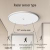 Luz de techo con sensor de radar inteligente con control por voz para balcón, pasillo, hueco de escalera, recibidor