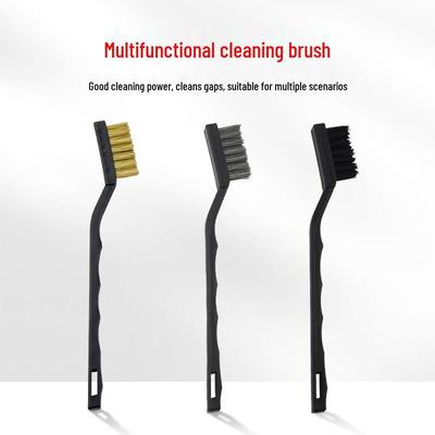 Mini Steel Wire Brush Set: Industrial Rust Removal and Cleaning with Nylon, Copper, and Stainless Steel Brushes