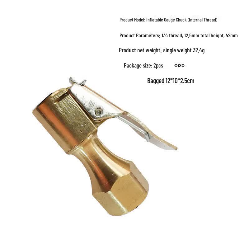 XIZUO Copper Dual-Use Tire Pressure Gauge & Air Chuck